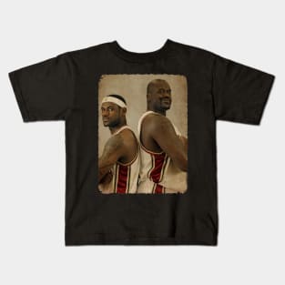 Shaquille O'Neal and Lebron James Kids T-Shirt